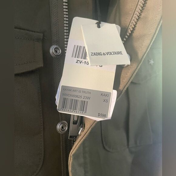 $598 Kayak Art Is Truth Jacket Zadig & Voltaire NWT XS - Picture 5 of 6